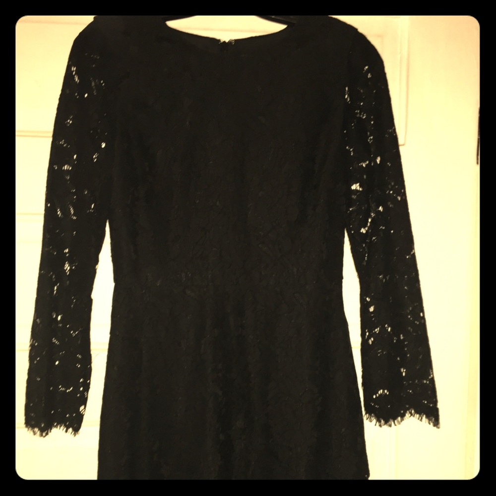 Black lace cocktail dress